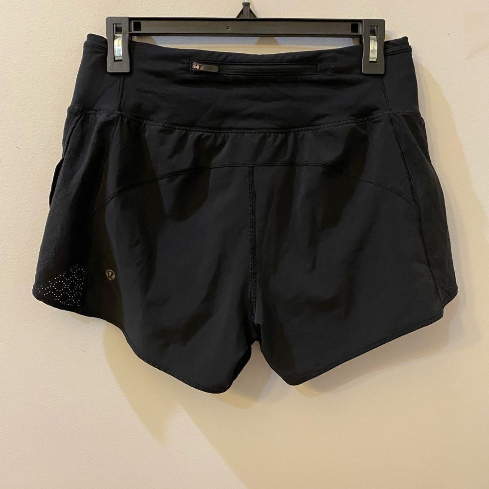 lululemon Real Quick Short Black Women Size 6 - Picture 5 of 10
